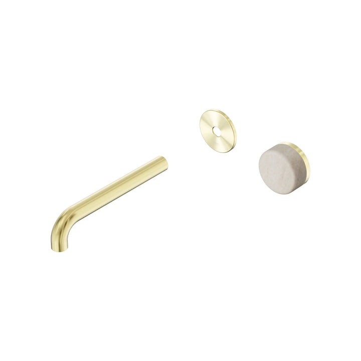 Nero Serenity Progressive Wall Basin Mixer Trim Kit 160/185/220mm - Rome Travertine Handle