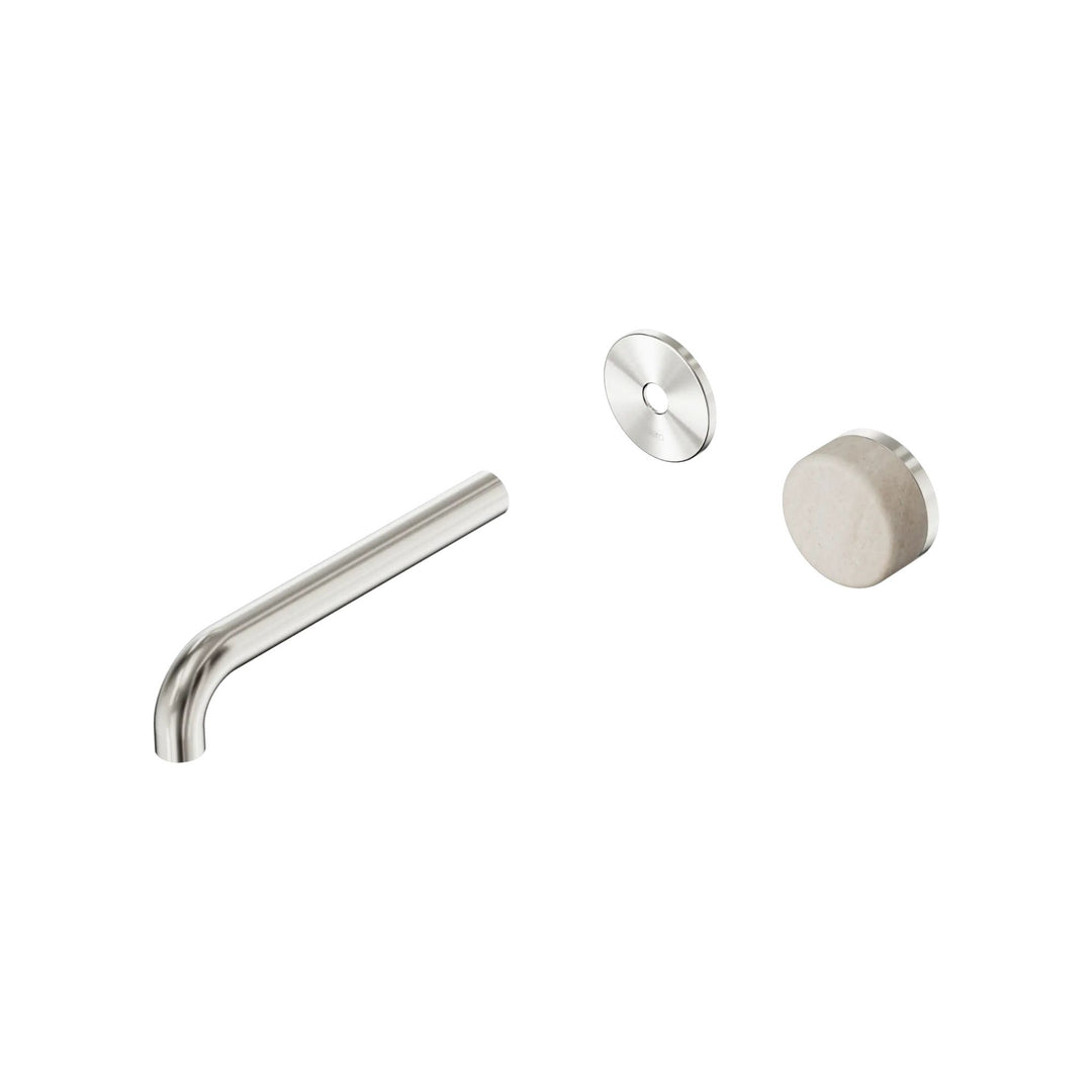 Nero Serenity Progressive Wall Basin Mixer Trim Kit 160/185/220mm - Rome Travertine Handle
