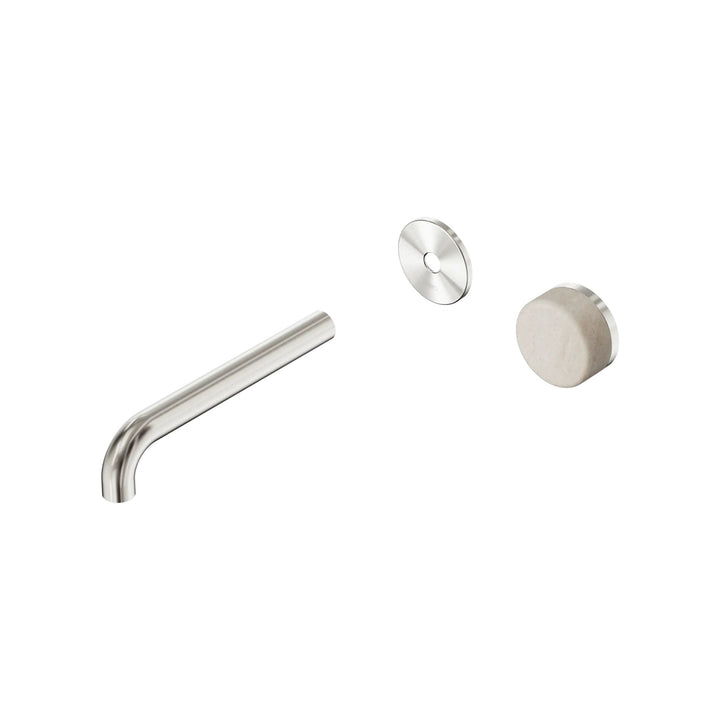 Nero Serenity Progressive Wall Basin Mixer Trim Kit 160/185/220mm - Rome Travertine Handle