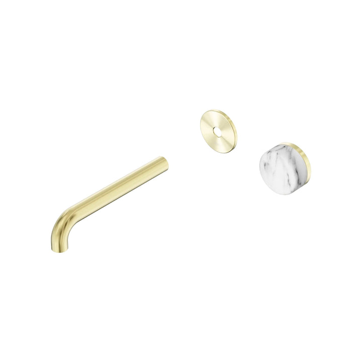 Nero Serenity Progressive Wall Basin Mixer Trim Kit 160/185/220mm - Arabescato Corchia Handle