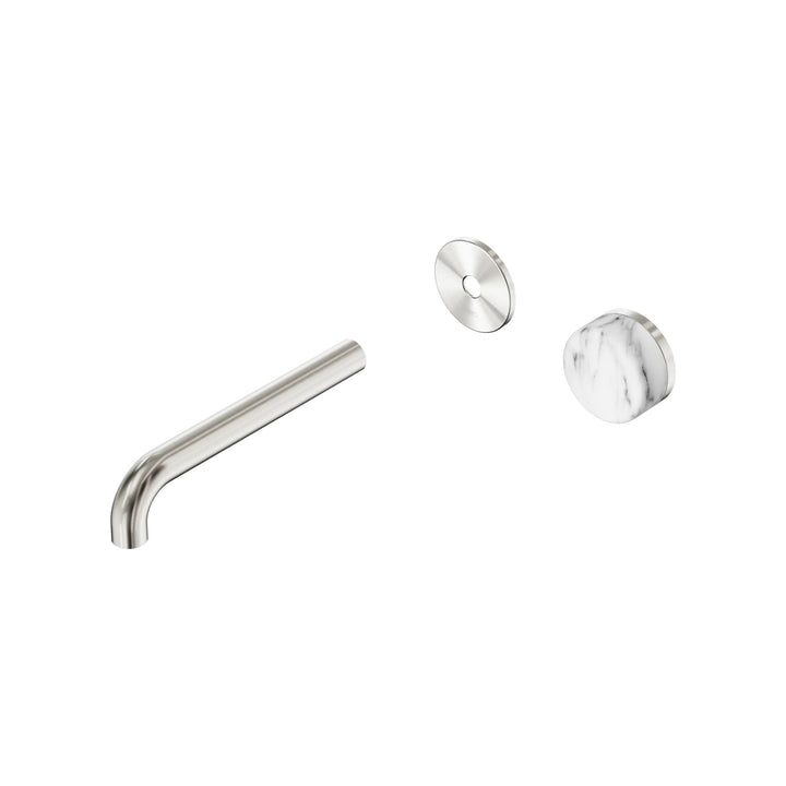 Nero Serenity Progressive Wall Basin Mixer Trim Kit 160/185/220mm - Arabescato Corchia Handle