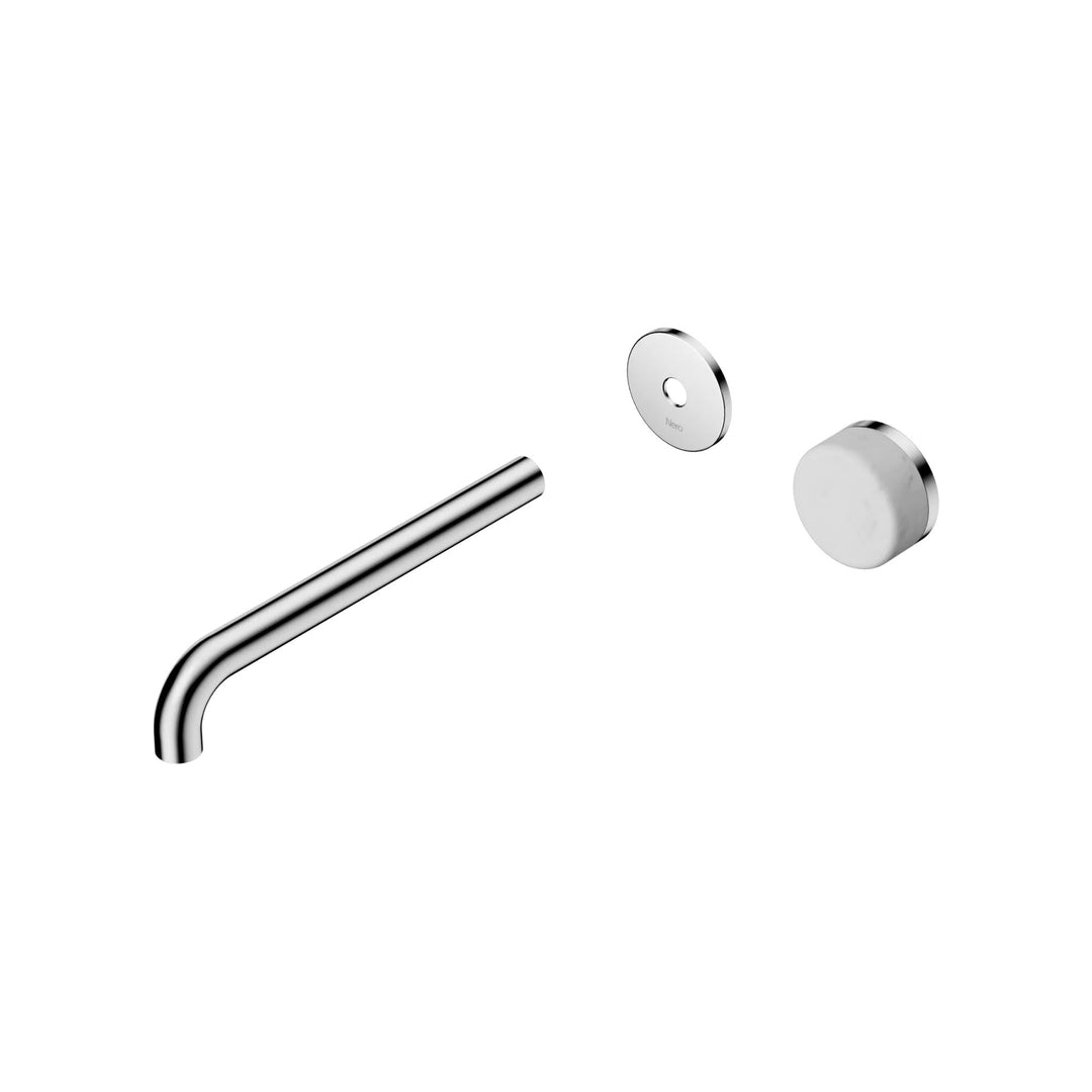 Nero Serenity Progressive Wall Basin Mixer Trim Kit 160/185/220mm - Carrara Handle