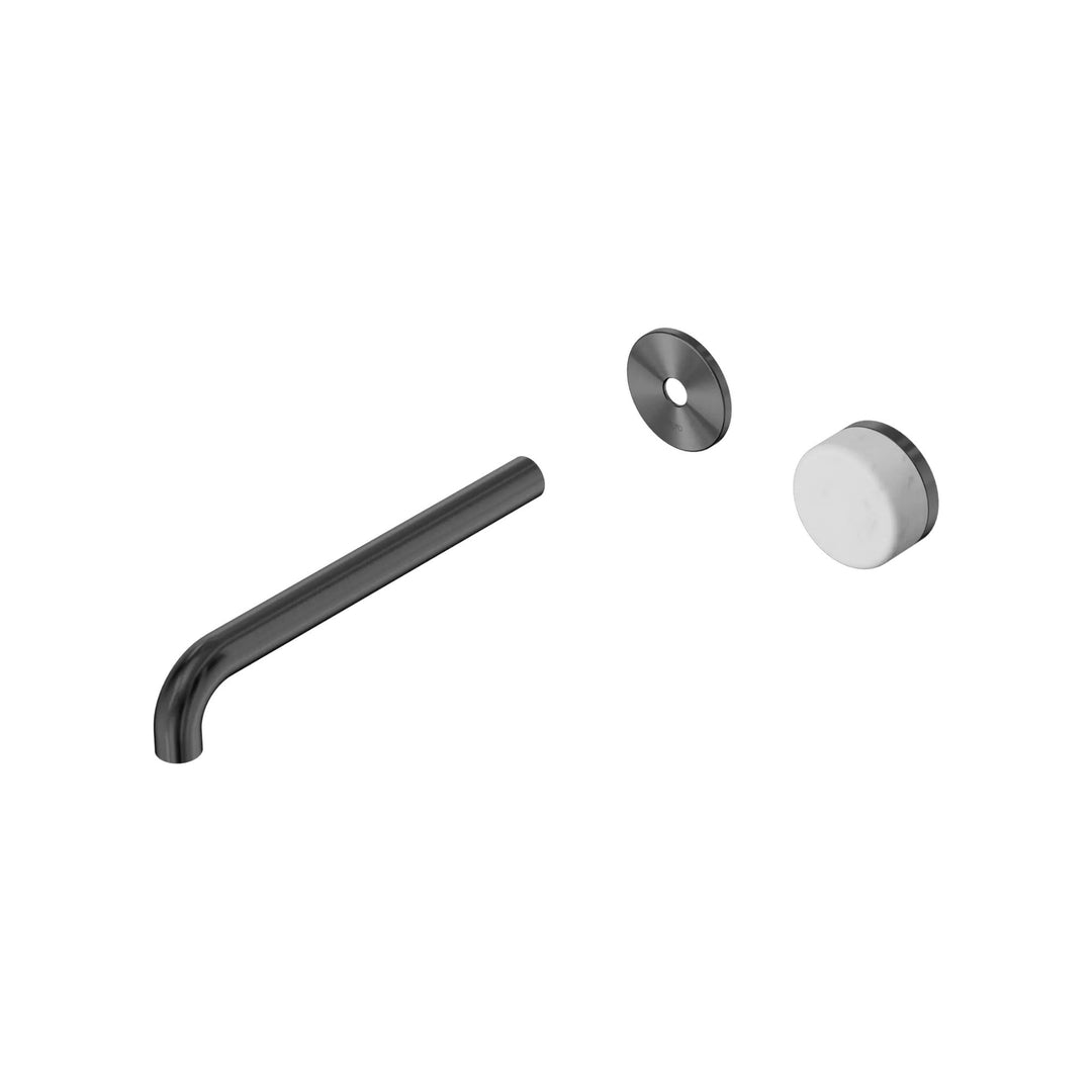 Nero Serenity Progressive Wall Basin Mixer Trim Kit 160/185/220mm - Carrara Handle