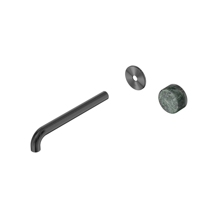 Nero Serenity Progressive Wall Basin Mixer Trim Kit 160/185/220mm - Verde Alpi Handle