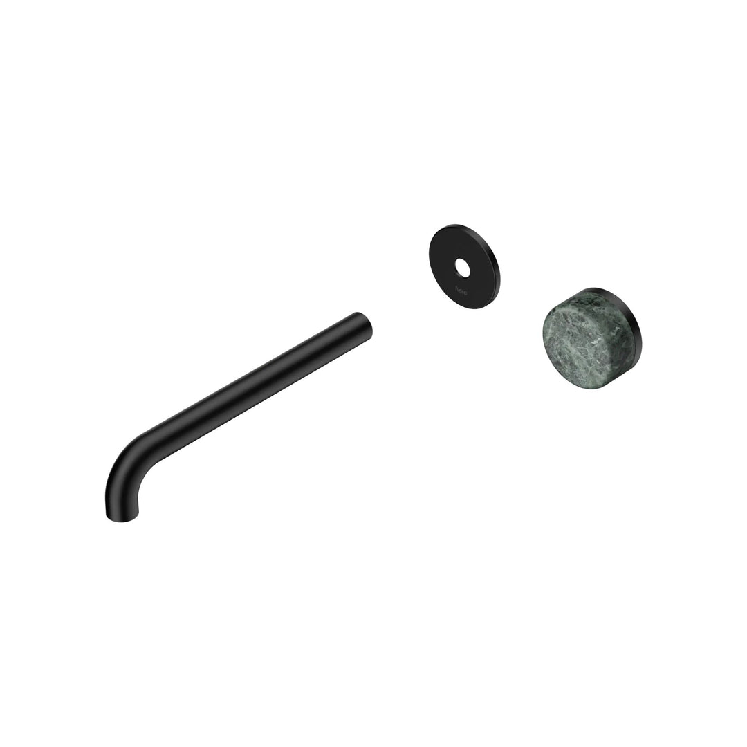 Nero Serenity Progressive Wall Basin Mixer Trim Kit 160/185/220mm - Verde Alpi Handle