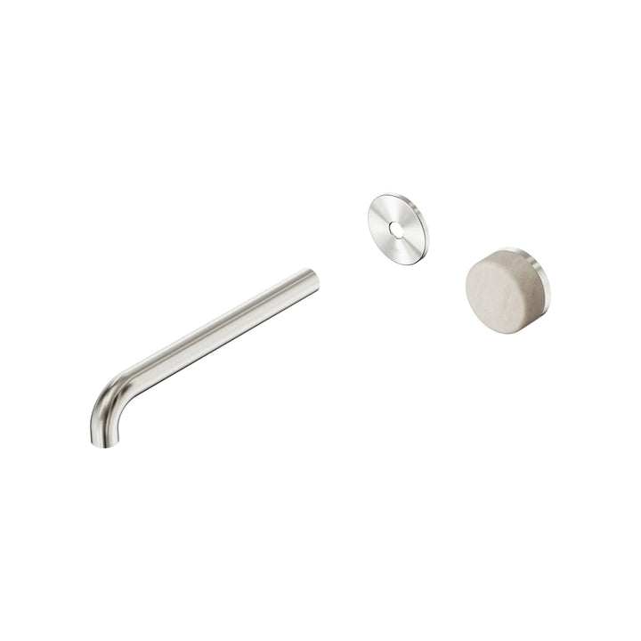 Nero Serenity Progressive Wall Basin Mixer Trim Kit 160/185/220mm - Rome Travertine Handle