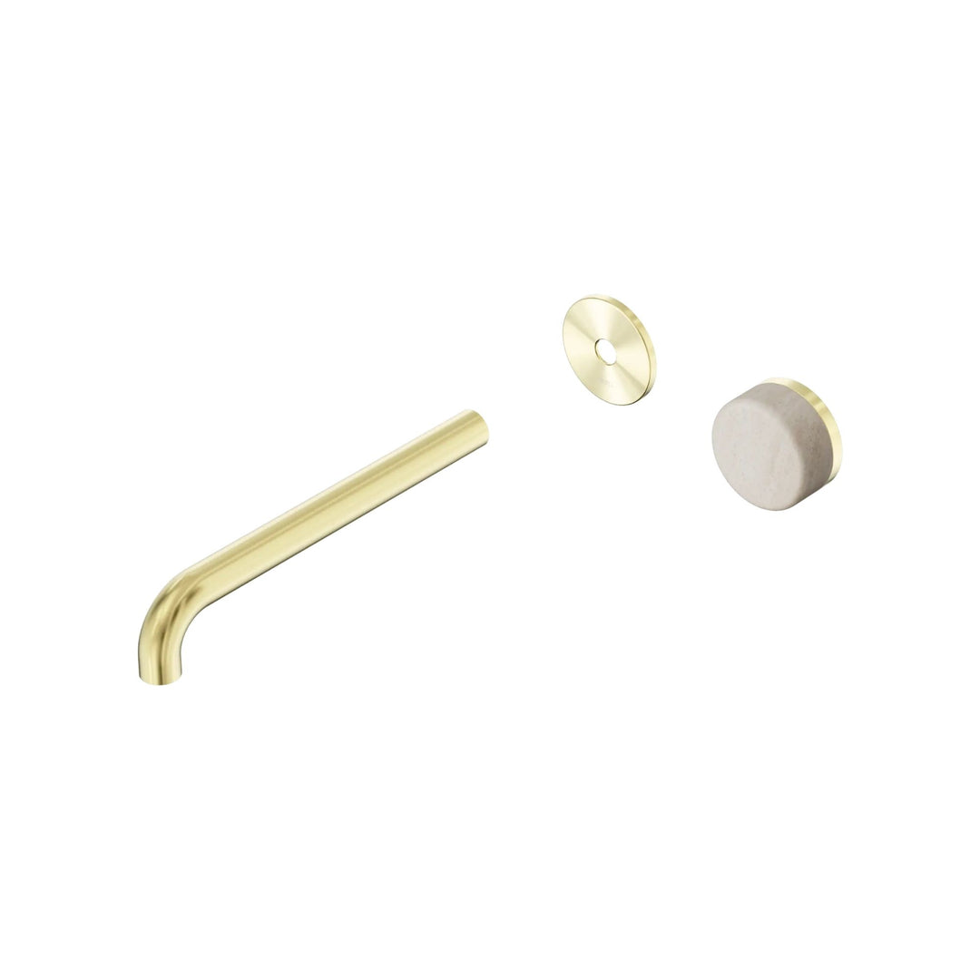 Nero Serenity Progressive Wall Basin Mixer Trim Kit 160/185/220mm - Rome Travertine Handle