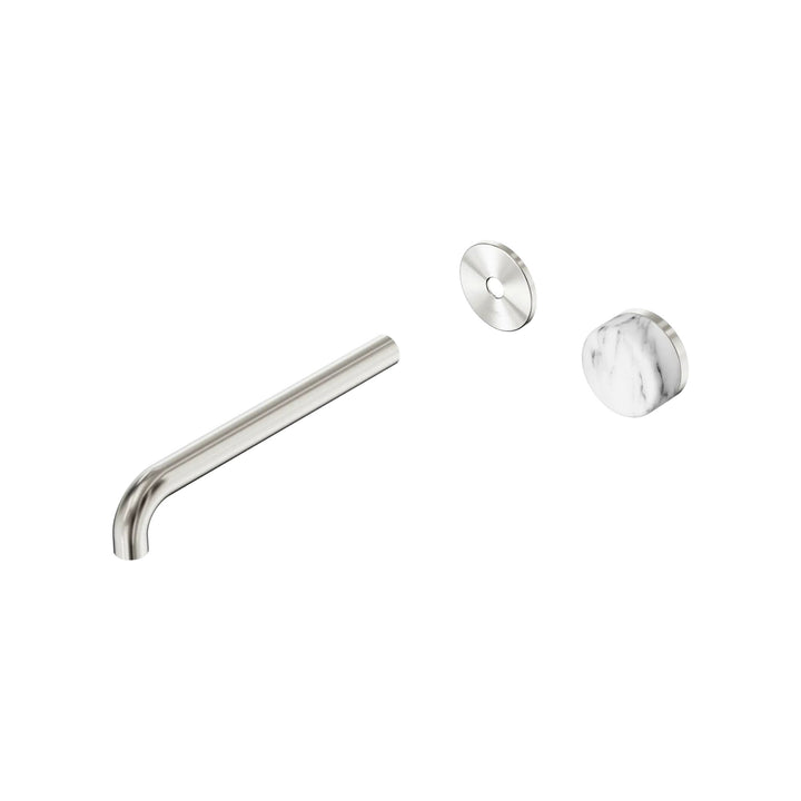 Nero Serenity Progressive Wall Basin Mixer Trim Kit 160/185/220mm - Arabescato Corchia Handle