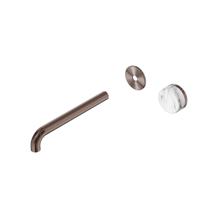 Nero Serenity Progressive Wall Basin Mixer Trim Kit 160/185/220mm - Arabescato Corchia Handle
