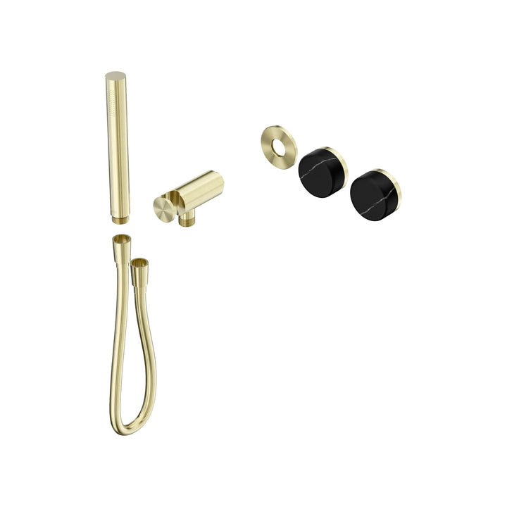 Nero Serenity Progressive Shower System Trim Kit - Marquina Black Handle & Slim Shower