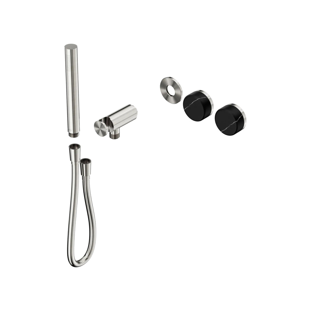 Nero Serenity Progressive Shower System Trim Kit - Marquina Black Handle & Slim Shower