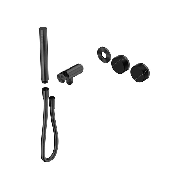 Nero Serenity Progressive Shower System Trim Kit - Marquina Black Handle & Slim Shower