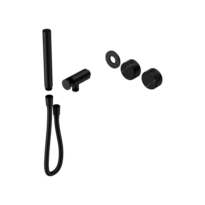 Nero Serenity Progressive Shower System Trim Kit - Marquina Black Handle & Slim Shower