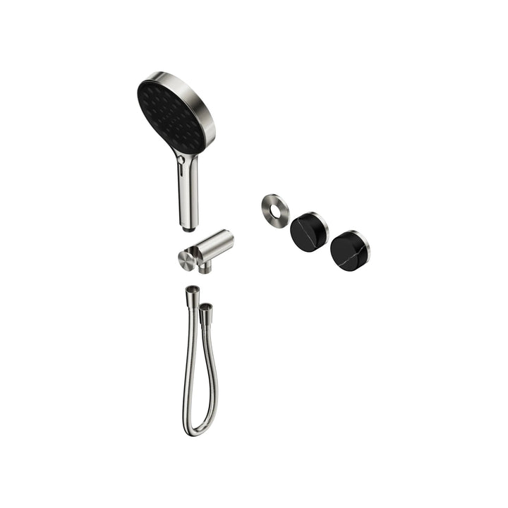 Nero Serenity Progressive Shower System Trim Kit - Marquina Black Handle & Hand Shower