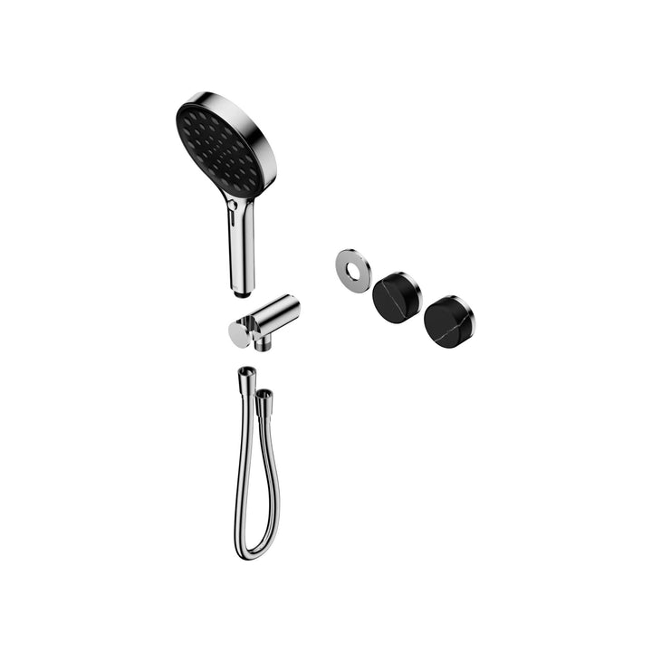 Nero Serenity Progressive Shower System Trim Kit - Marquina Black Handle & Hand Shower