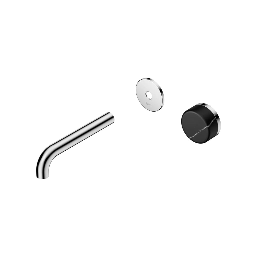 Nero Serenity Progressive Wall Basin Mixer Trim Kit 160/185/220mm - Marquina Black Handle