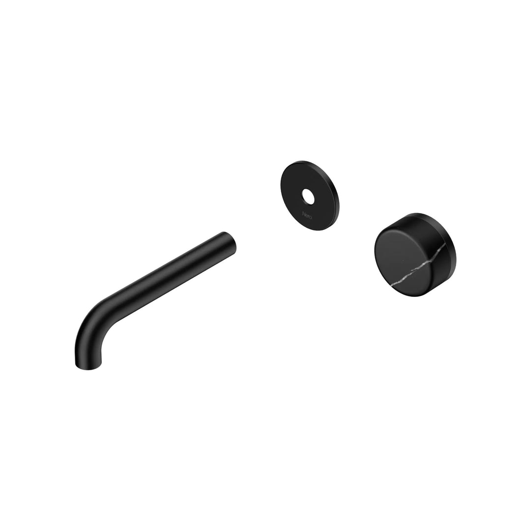 Nero Serenity Progressive Wall Basin Mixer Trim Kit 160/185/220mm - Marquina Black Handle