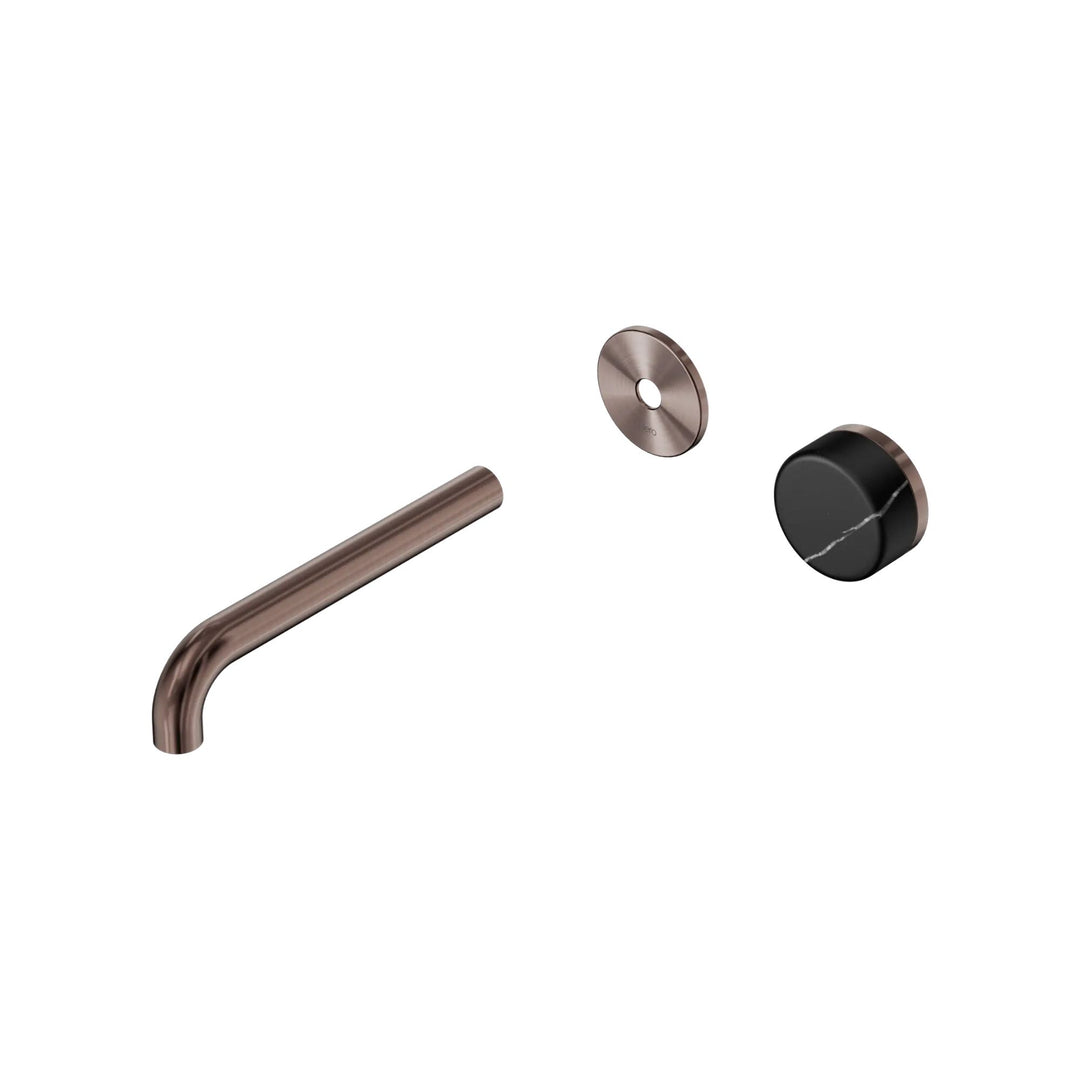 Nero Serenity Progressive Wall Basin Mixer Trim Kit 160/185/220mm - Marquina Black Handle