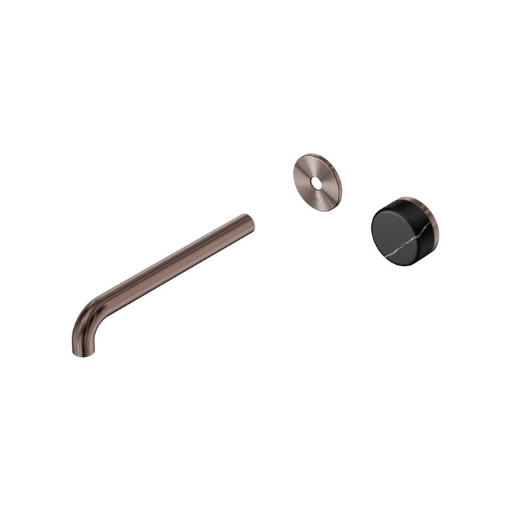 Nero Serenity Progressive Wall Basin Mixer Trim Kit 160/185/220mm - Marquina Black Handle
