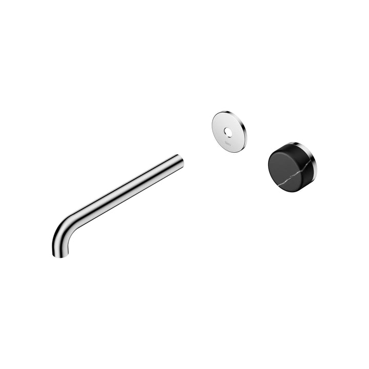 Nero Serenity Progressive Wall Basin Mixer Trim Kit 160/185/220mm - Marquina Black Handle