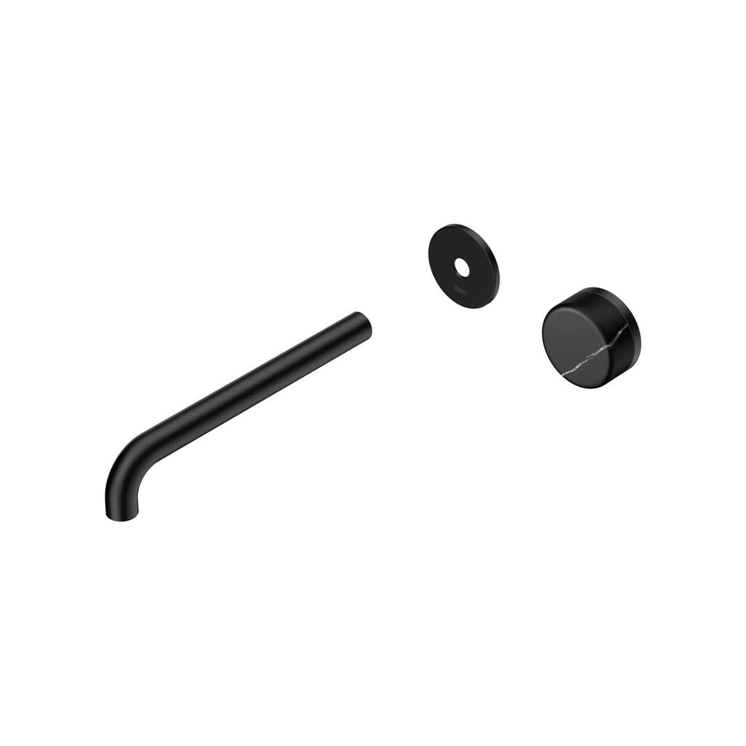 Nero Serenity Progressive Wall Basin Mixer Trim Kit 160/185/220mm - Marquina Black Handle
