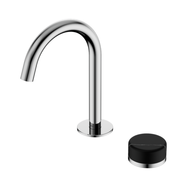Nero Serenity Progressive Basin Mixer Arc Spout w/ Marquina Black Handle - Design 10