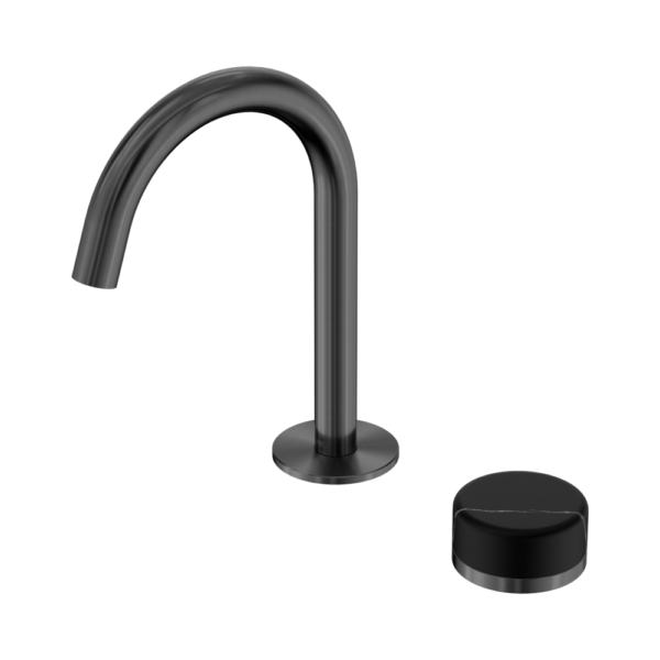 Nero Serenity Progressive Basin Mixer Arc Spout w/ Marquina Black Handle - Design 10