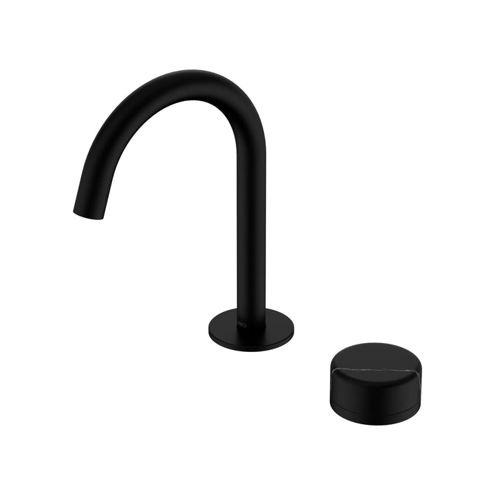 Nero Serenity Progressive Basin Mixer Arc Spout w/ Marquina Black Handle