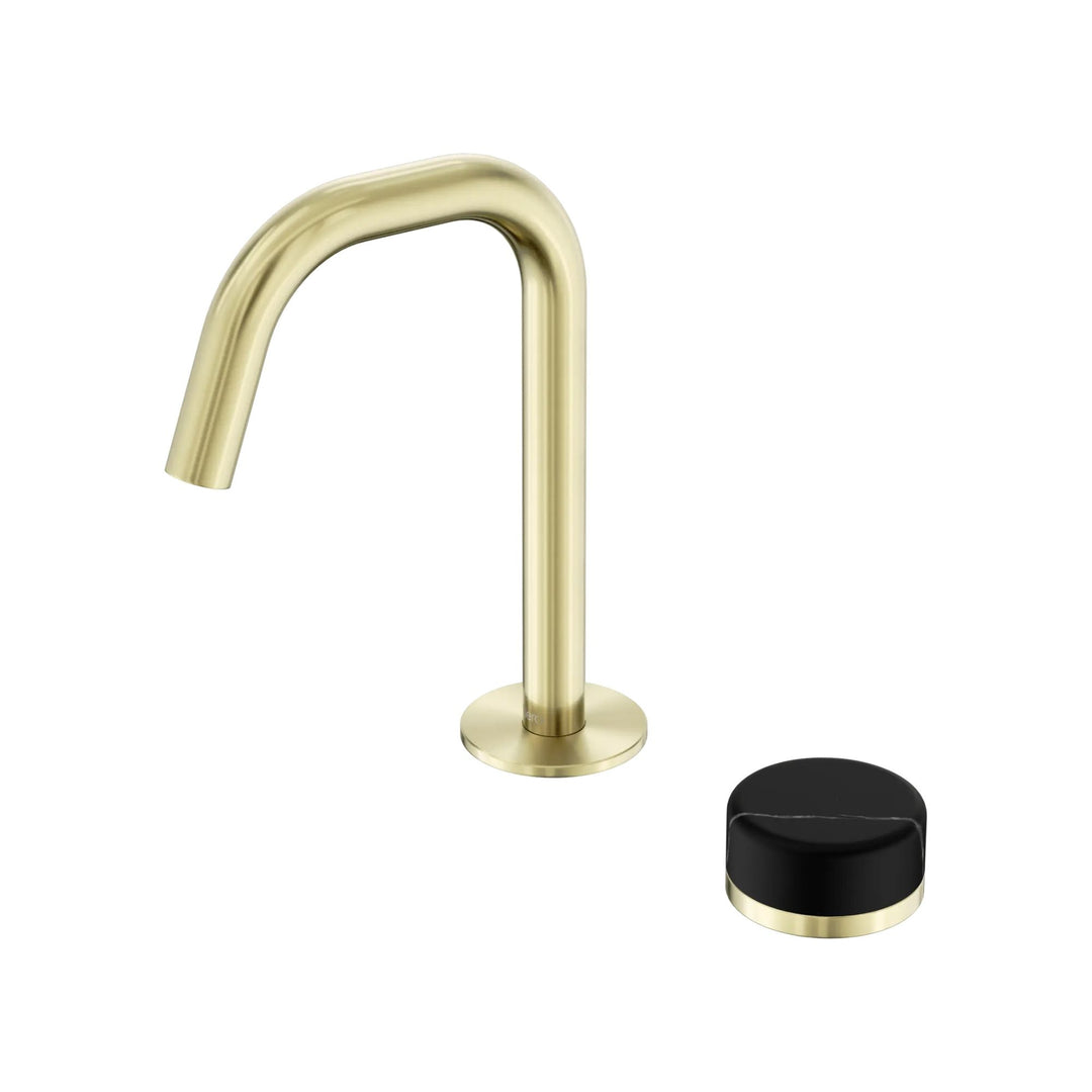 Nero Serenity Progressive Basin Mixer Edge Spout + Marquina Black Handle