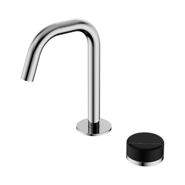 Nero Serenity Progressive Basin Mixer Edge Spout + Marquina Black Handle - Design 10