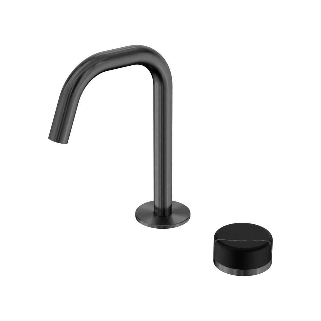 Nero Serenity Progressive Basin Mixer Edge Spout + Marquina Black Handle