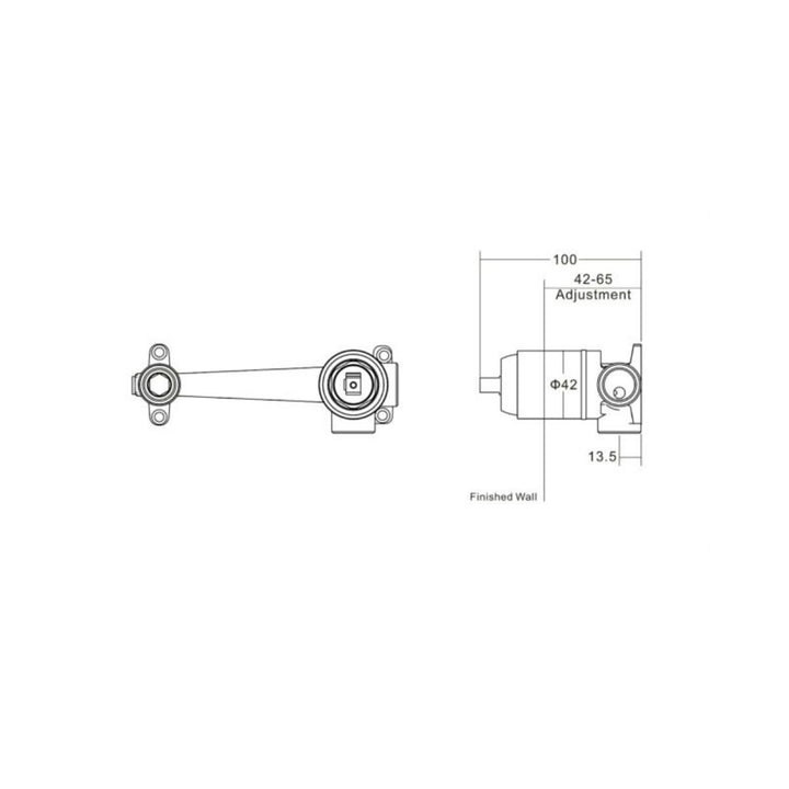 Alder Interchangeable Concealed Assembly Lead Free -SOHO, FLEX, SAMM, MAXX, SURGE, AIKO