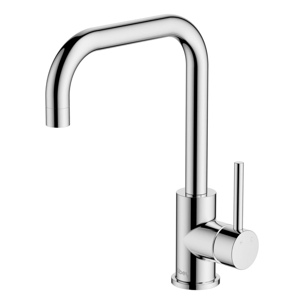 Abey Lucia Square Side Lever Kitchen Sink Mixer Lead Free Chrome