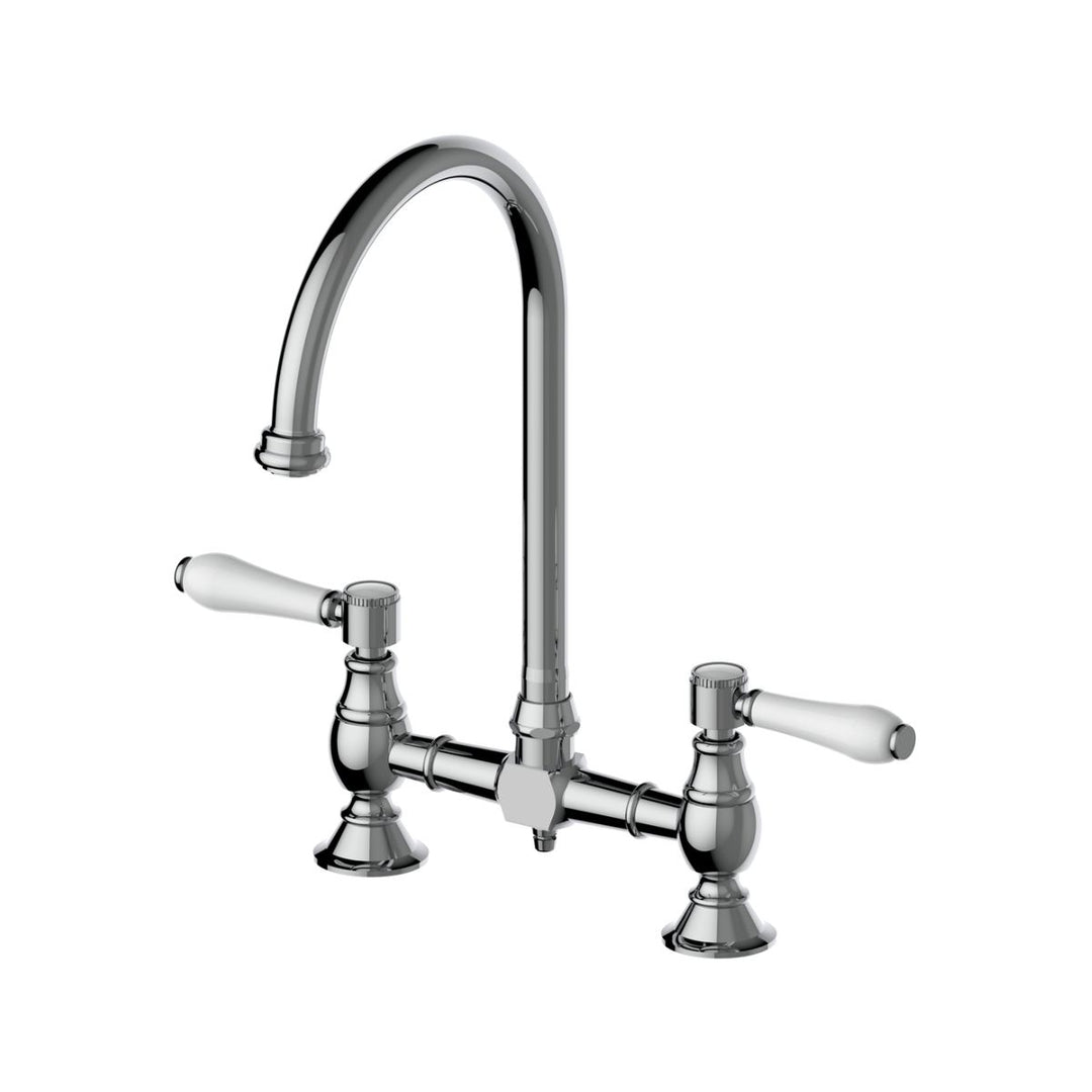 Abey Provincial lead-free exposed breach kitchen sink mixer in polished chrome finish