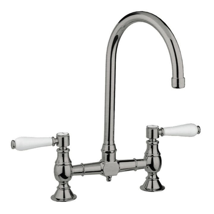 Abey Provincial Exposed Breach Kitchen Sink Mixer Lead Free Brushed Nickel