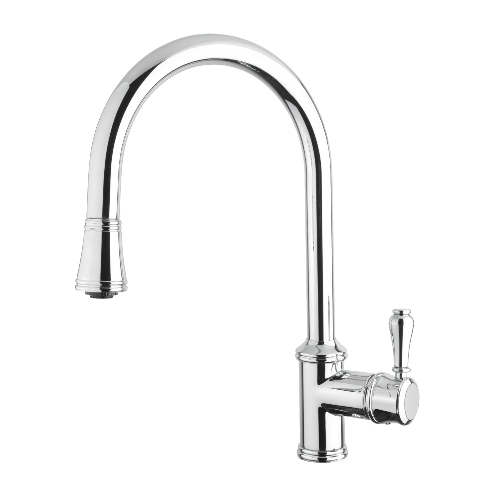Abey Provincial Single Lever Pull Out Kitchen Sink Mixer Lead Free Chrome