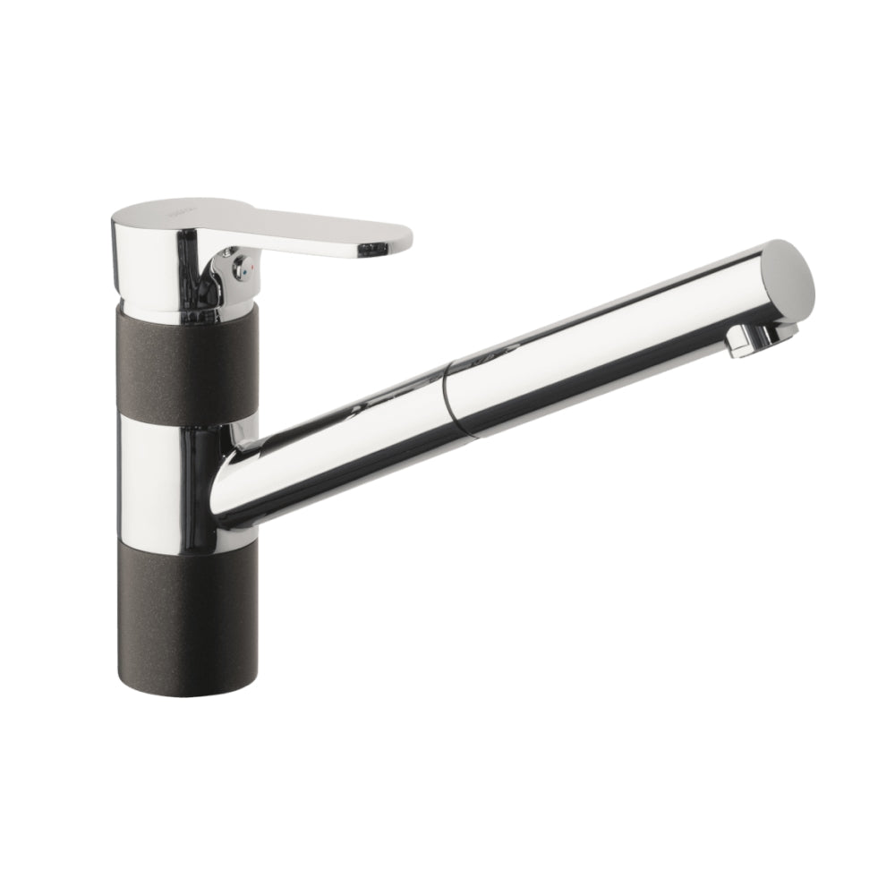 Abey ISA Pull Out Kitchen Sink Mixer Lead Free Chrome/Onyx