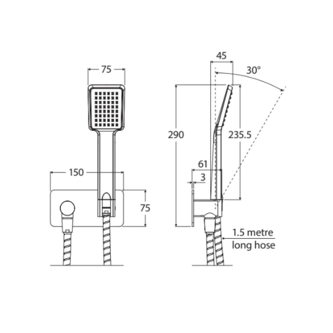 Fienza KOKO Hand Shower Soft Square Plate