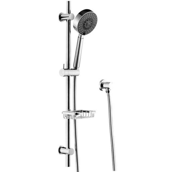 Fienza Michelle Shower Rail With Brass Soap Basket