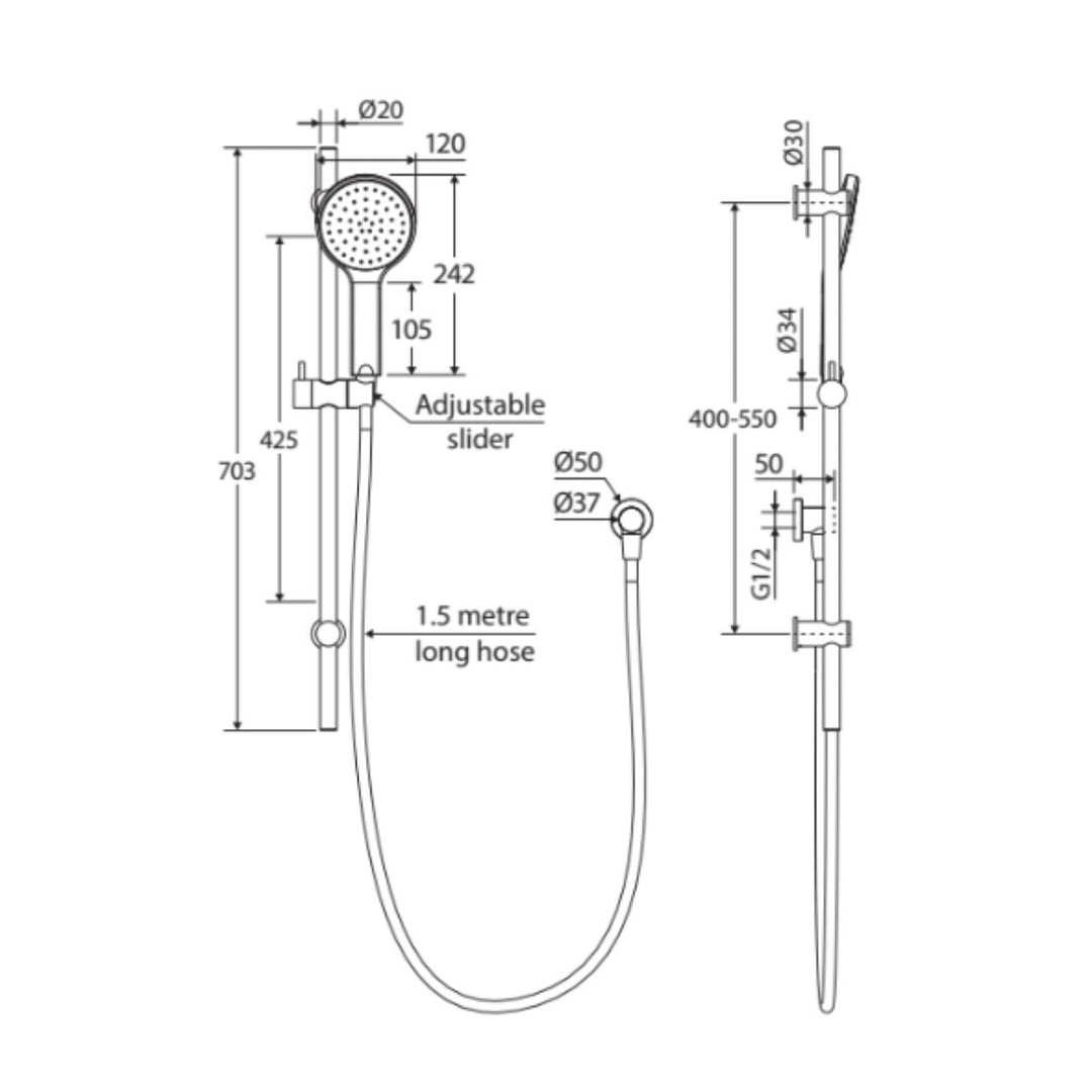 Fienza KAYA Rail Shower