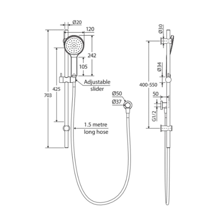 Fienza KAYA Rail Shower