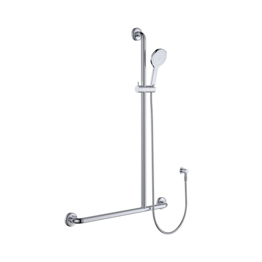 Fienza Luciana Care Inverted T Rail Shower - Chrome