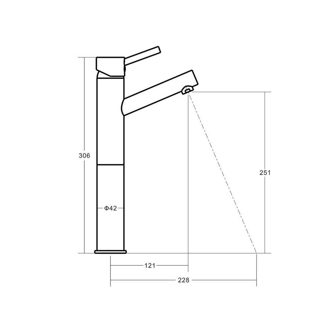 Alder FLEX Extended Basin Mixer Lead Free