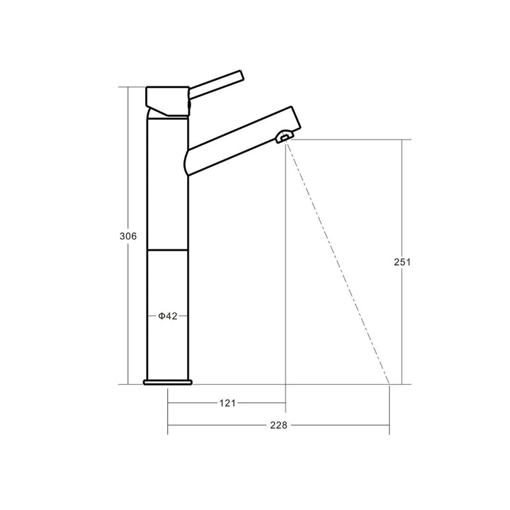 Alder FLEX Extended Basin Mixer Lead Free