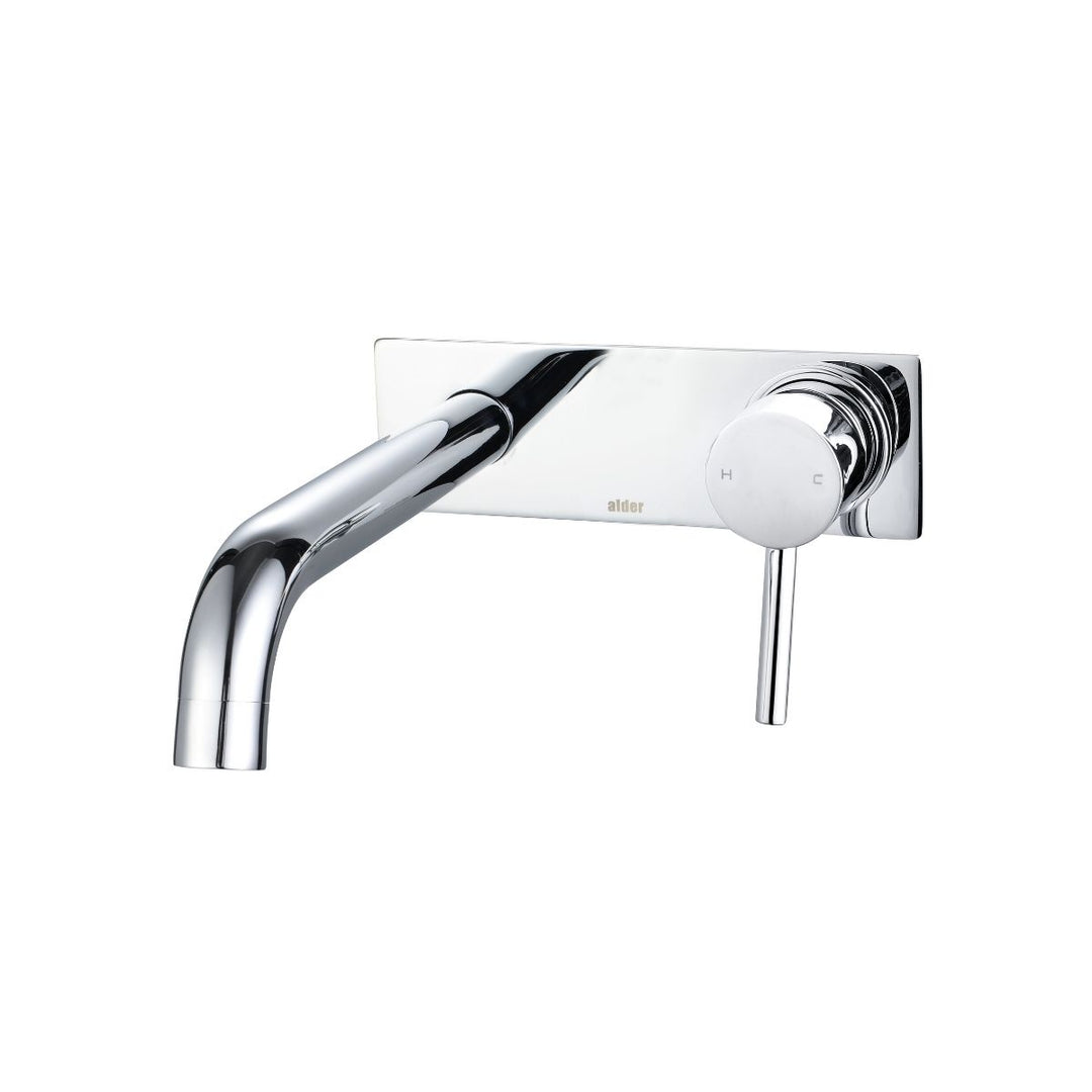 Alder FLEX 220mm Backplate Wall Basin/Bath Mixer Set Lead Free (Trim Kit)