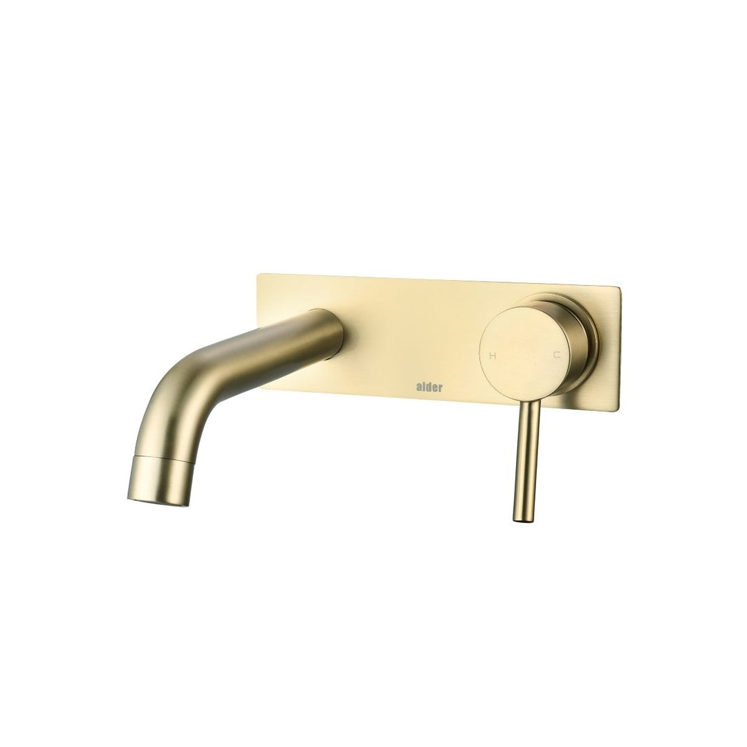 Alder FLEX 170mm Backplate Wall Basin/Bath Mixer Set Lead Free (Trim Kit)