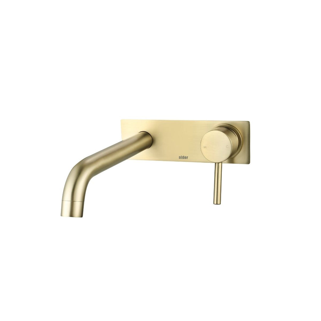 Alder FLEX 220mm Backplate Wall Basin/Bath Mixer Set Lead Free (Trim Kit)