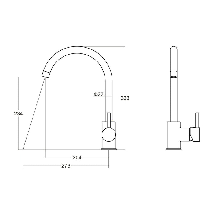Alder FLEX Gooseneck Sink Mixer Lead Free