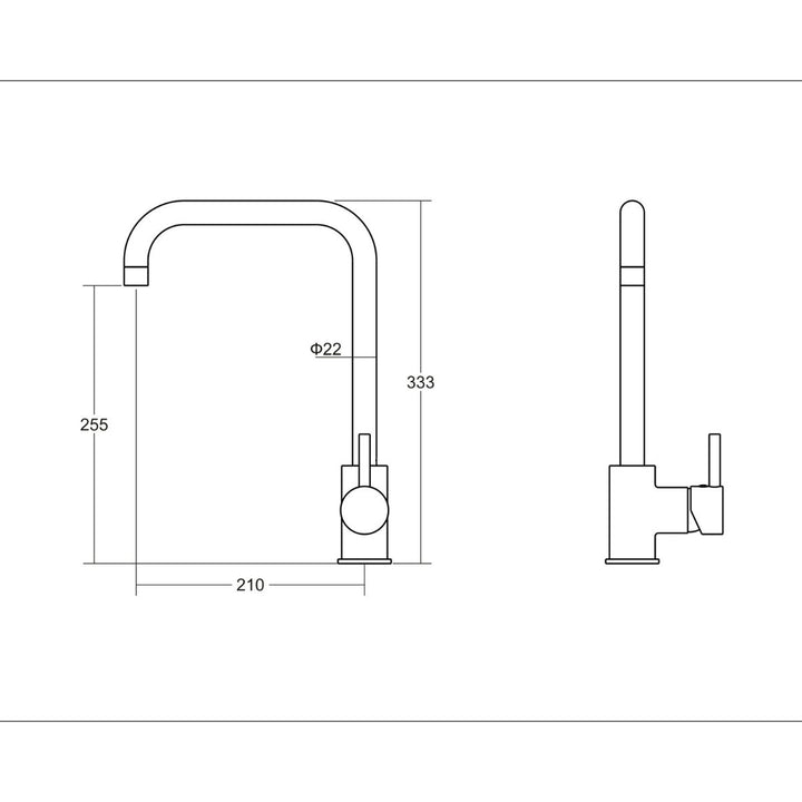 Alder FLEX Rectangular Sink Mixer Lead Free