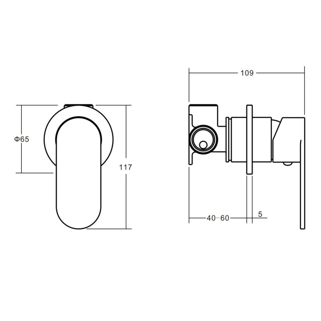 Vito Bertoni KALI2 Wall Mixer Lead Free (Complete Kit)